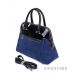 Купить женскую замшевую сумку Velina Fabbiano - синюю - арт.523624-2_3